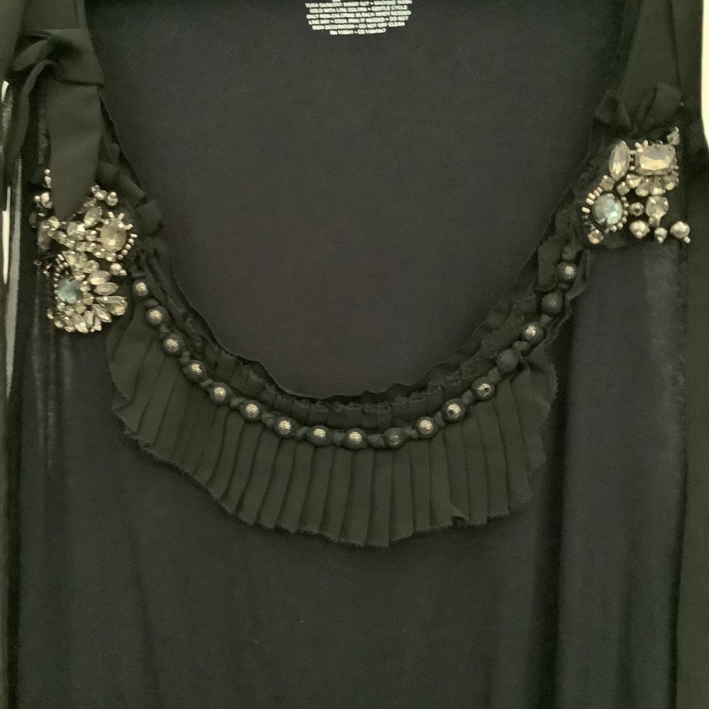 Lane Bryant Black Sleeveless Top w/ Embellished Neckline‎ sz 18/20 NWT - Picture 2 of 10